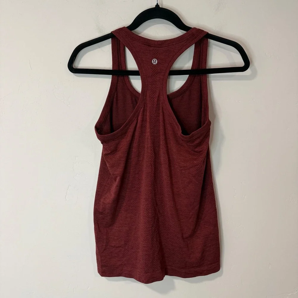 Lululemon Womens Swiftly Tech Racerback Tank Top 2.0 6 Red Excellent Heathered